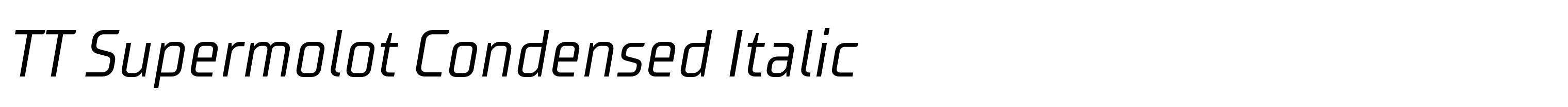 TT Supermolot Condensed Italic